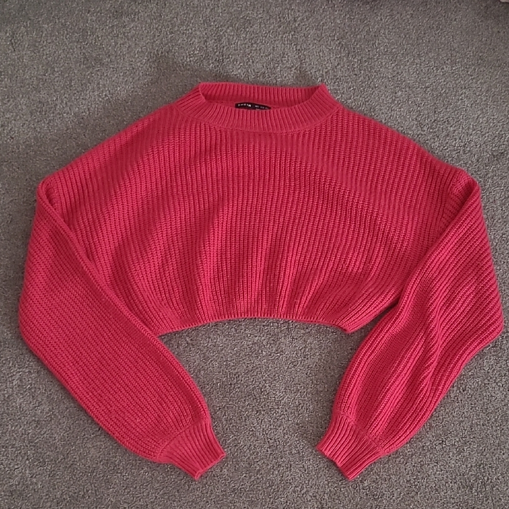 SHEIN Vibrant Pink Knit Top